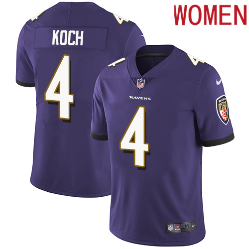 2019 Women Baltimore Ravens #4 Koch purple Nike Vapor Untouchable Limited NFL Jersey